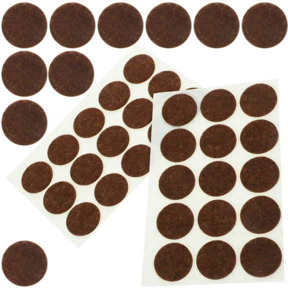 Worgeous Small Furniture Pads Felt Foot Pads For Furniture Brown 225Pcs 1.1x1.1x0.04In