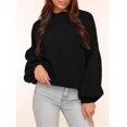 thumbnail image 6 of Women'S Oversized Sweater Crewneck Fall Winter Long Sleeve Fuzzy Warm Knit Pullover Sweaters Trendy Outfits, 6 of 7
