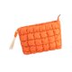 thumbnail image 5 of Bolsa de maquillaje para mujer, gran capacidad, abierta, acolchada, portátil, práctica para viajes naranja, 5 of 9