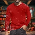thumbnail image 2 of LUOGENLI T-shirts pour Homme pour Hommes Noël T-Shirt Décontracté de Mode Festival à Manches Longues à Col Rond T-Shirt Tee T-shirts Hommes Blanc Pâques T-shirts pour Hommes T-shirts Graphiques Saint-Valentin Rouge TTG, 2 of 5