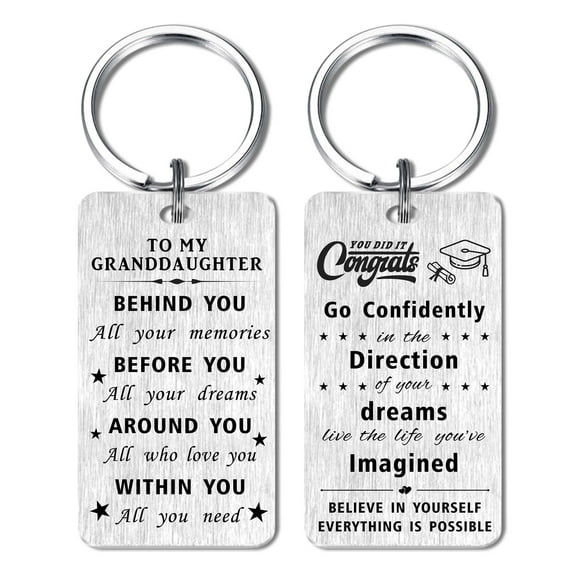 Yobent Granddaughter Graduation Gifts Granddaughter Keychain for College High School