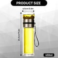 thumbnail image 2 of Double Wall Glass Bottle - 450ml High Temperature Resistant Leakproof Infuser for Loose Leaf Tea, 2 of 9