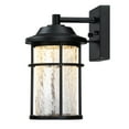 thumbnail image 4 of Matte Black Outdoor Wall Lantern Sconce with Crackle Glass Shade,2700K 900 Lumens(2 Pack), 4 of 10