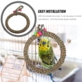 thumbnail image 4 of KONTONTY Climbing Bird Swing Dark Brown Durable Birdcage Perch Stand with Decorative Design, 4 of 8