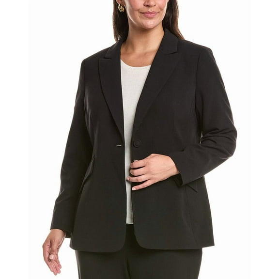 Tahari ASL womens  Plus Blazer, 14W, Black
