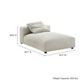 thumbnail image 4 of Solace Modular Corduroy Upholstered Armless Chaise Lounge in Almond, 4 of 10