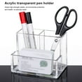 thumbnail image 2 of MesaSe Conteneur à Stylos Portable Transparent Remplacement Table Étudiante Ciseaux Brosse Pot de Rangement Organisateur, 2 of 7