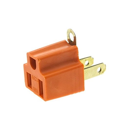 C&E Polarizado 10 PCS Convertidor de puesta a tierra de 3 clavijas a 2