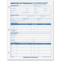 tops products top32851 employment application forms 2 per pack white walmart com