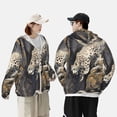 thumbnail image 4 of Fotbe Graceful Snow Leopard Chaqueta con Protección Solar UPF 50+ para Hombre y Mujer, Camisa con Capucha y Bolsillos-XX-Large, 4 of 7