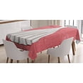 thumbnail image 1 of Ambesonne Pink Tablecloth Rectangular Table Cover, Wedding Bride Party, 52"x70", Coral Black and White, 1 of 3