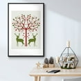 thumbnail image 5 of Christmas Des - Deer and Heart Tree, On Cream - Framed Gallery Wrapped Holiday Canvas - 27 x 41 - Black Frame, 5 of 8
