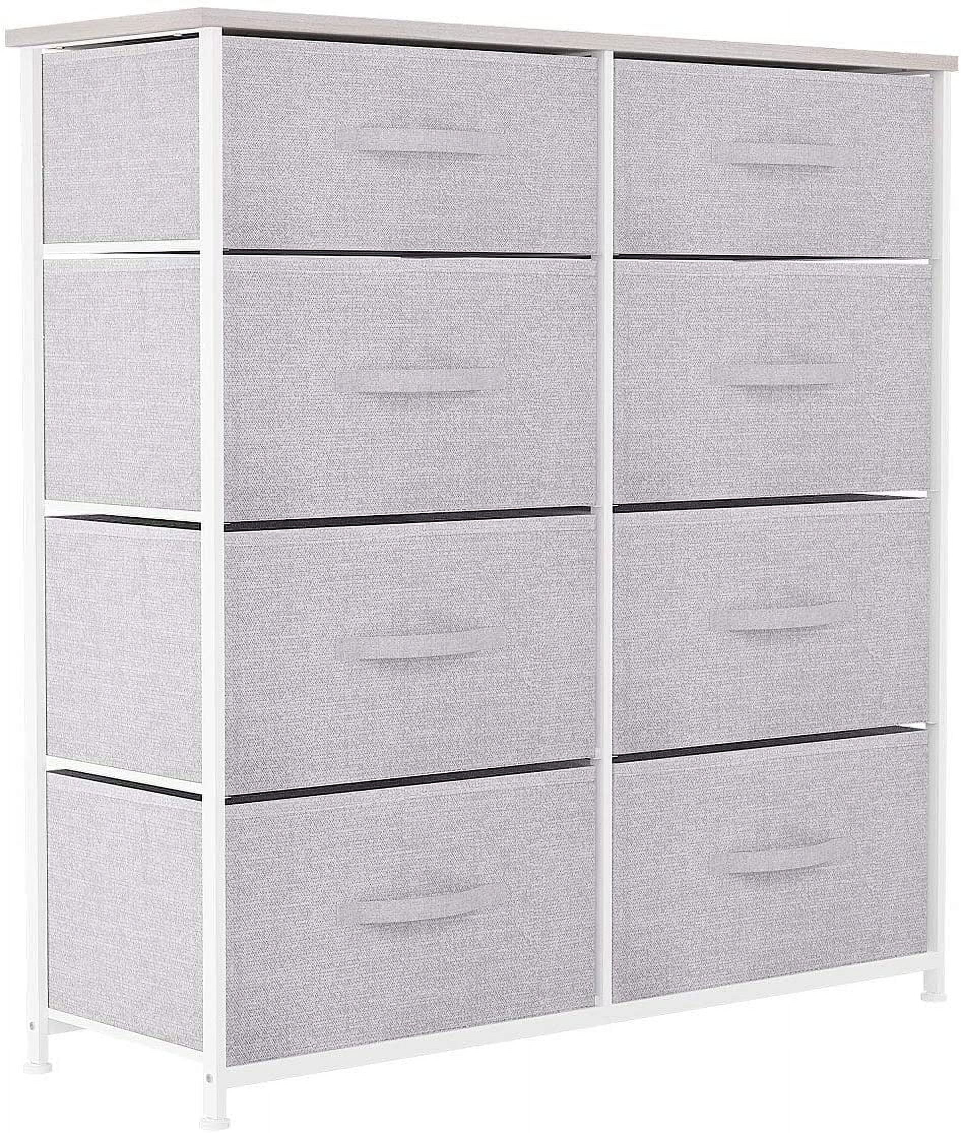 YITAHOME 8 Drawer Fabric Dresser for Closets, Bedrooms, Dorm Rooms, Bathrooms, Cool Gray