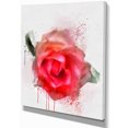 thumbnail image 2 of Belle Rose Rouge Aquarelle - Impression sur Toile Florale, 2 of 4