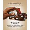 thumbnail image 2 of Slim Minimalist Front Pocket Wallets For Men & Women - Genuine Leather Credit Card Holder W/ Thumbhole RFID Wallet With Gift Box, 2 of 7