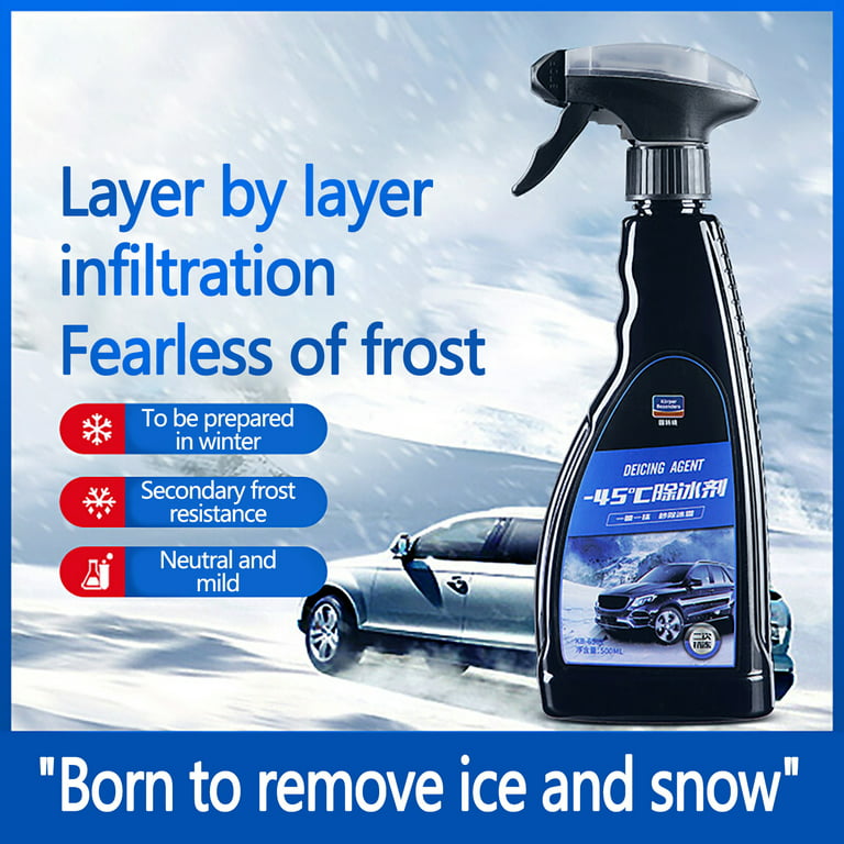Car Deicer, Snow Melting Agent, Glass Deicing Agent, Windshield Window  Deicing, Snow Melting and Anti-Icing Agent 500Ml 
