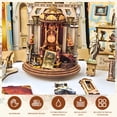 thumbnail image 4 of CYFW Mini House Building Kit,Multiple Touch Controls for Music & Lighting Diy Miniature House Kit,Sturdy Mortise and Tenon Structure Wood Building Kits 3D Wooden Puzzle, 4 of 7