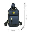 thumbnail image 3 of Xfvqtps Mens Chest Bag with USB Adjustable Shoulder Strap Large Capacity Multi Compartment Multi-Purpose Fashion Waterproof Lightweight Portable Commuting Oxford Cloth Crossbody Bag Blue, 3 of 8