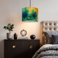thumbnail image 5 of Botanical Linen Drum Lampshades Abstract Ginkgo Leaves Blue Yellow Gradient Art 13"x13"x10" Light Shade for Table Lamps Floor Lamp Shades Lampshade Replacement Assembly Required, 5 of 8