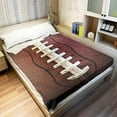 thumbnail image 2 of HommomH Sports Fleece Blanket 50" x 60" Eat Sleep Football Navy Blue Lightweight Fuzzy Cozy Soft Warm Throw for Man Boy Teen, Air Conditioning, 2 of 10