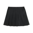 thumbnail image 2 of Girls' Pleated Skirt with Elastic Waist School Uniform Skirt with Soft Cotton Lining Years 4-12 Years Black, 2 of 7