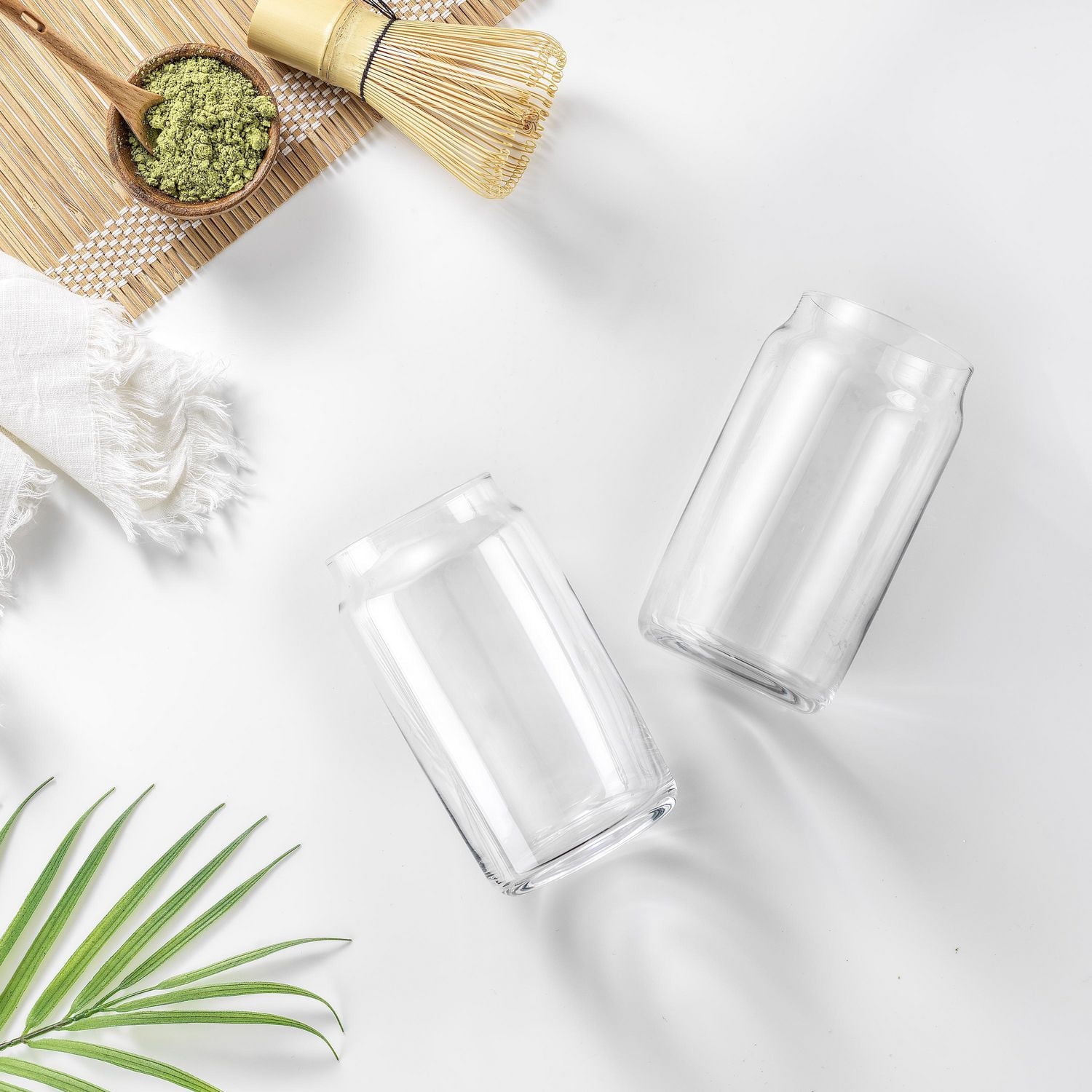 Classic Can Shaped Tumbler Drinking Glass Cups - 17 oz - Set of 6