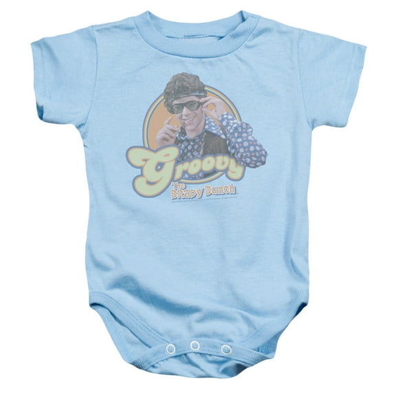 Trevco Brady Bunch-Groovy Greg - Infant Snapsuit - Light Blue- Medium 12 Mos