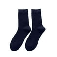 thumbnail image 2 of Blue Socks for Women 1 Pair Men Casual Business Crew Dress Socks Cotton Middle Breathable Tube Crew Socks on Sale Clearance, 2 of 4