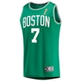 thumbnail image 2 of Men's Fanatics Jaylen Brown Kelly Green Boston Celtics 2024 NBA Finals Champions Fast Break Replica Player Jersey - Icon, 2 of 3