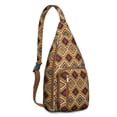 thumbnail image 1 of Hippie Chic Sling Backpack - Boho Floral Shoulder Bag, Lightweight Travel Daypack, 1 of 4
