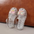 thumbnail image 5 of Staki Jelly Sandals for Girls Closed Toe Summer Dress Shoes Water Beach Flat Princess Jelly Sandals(White,9.5 Toddler), 5 of 6