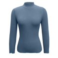 thumbnail image 4 of MESSUEN Wool Sweater Women Long Sleeve Undershirt for Women Pull Over Sweaters Womens Casual Tops Dressy Summer Tops for Women Womens Shirts Summer Casual Summer Tops for Women Blue M, 4 of 5
