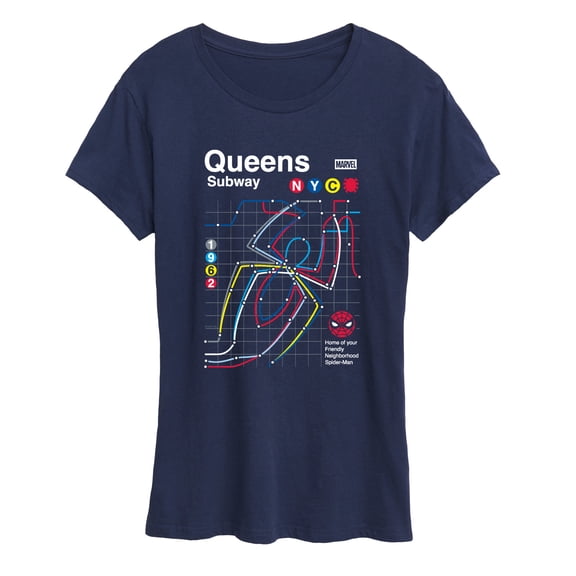 Spider-Man - Queens Subway - Women's Short Sleeve Graphic T-Shirt