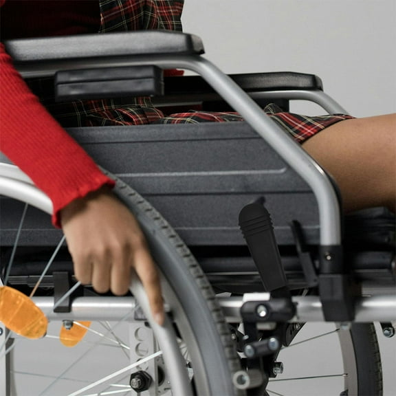 QIFULL 2Pcs Wheelchair Brake Lever Black PVC for Daily Use and Safety Enhancement