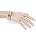 thumbnail image 4 of Brazalete de Cristal de diamante jinwen 3 Filas boda Navidad, 4 of 8