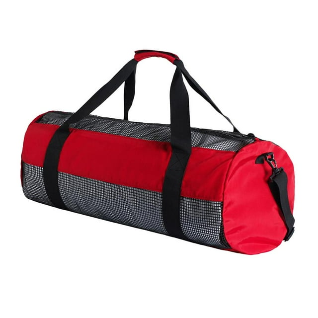 Bolsa de Engranaje De Malla Grande DYNWAVEMX Mochila de malla de buceo rojo