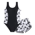 thumbnail image 3 of Gubotare Bathing Suit Girl Cut Out One Piece Swimsuit for Girls One Piece Print Bathing Suits Beach Swimwear Size 8-9 (Black,8-9 Years), 3 of 9