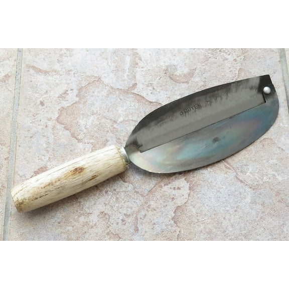 Crude - Extra Large Heavy Duty Asian Peeler Knife - Handmade, Carbon Steel