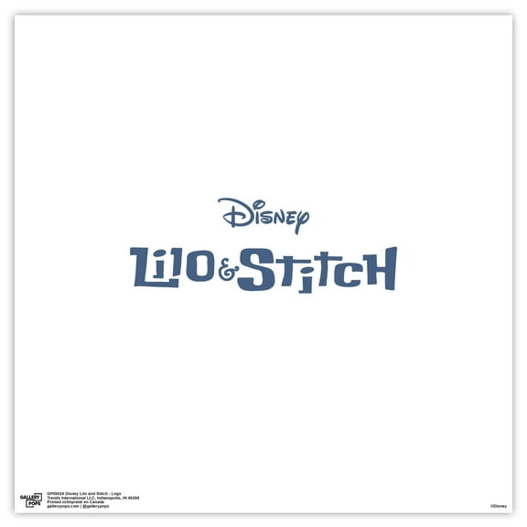 Gallery Pops Disney Lilo & Stitch - Logo Wall Art, Unframed Version, 12" x 12"