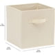thumbnail image 3 of Organizador de cubos de almacenamiento de tela plegable con asas, beige - Paquete de 6 JAMW Sencillez, 3 of 4