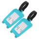 thumbnail image 1 of 2pcs Travel Accessories PVC Polyethylene Luggage Tags Suitcase ID Address Label Baggage Travel Tag(Lake Blue), 1 of 4