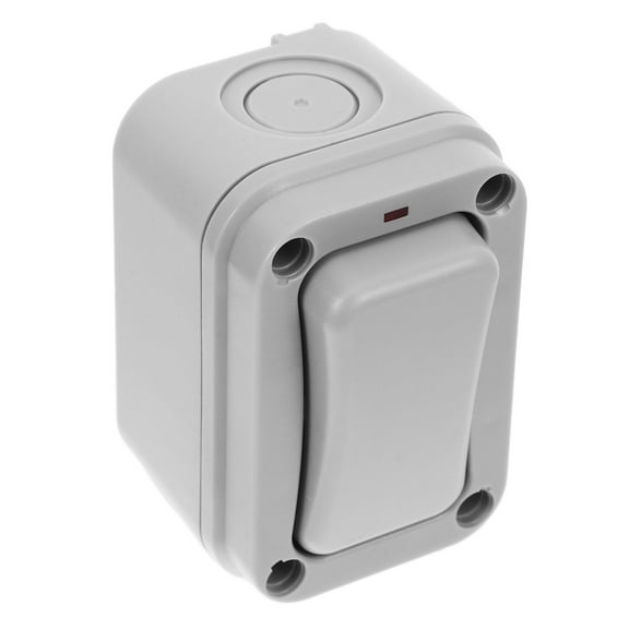 NICERIO Waterproof Doorbell Button with IP66 Rating and Built-in Light for Outdoor Wall Installation Dark Grey