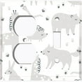 thumbnail image 4 of Metal Light Switch Plate Cover Cute Nature Wild Animals Gray ZOO001, 4 of 13