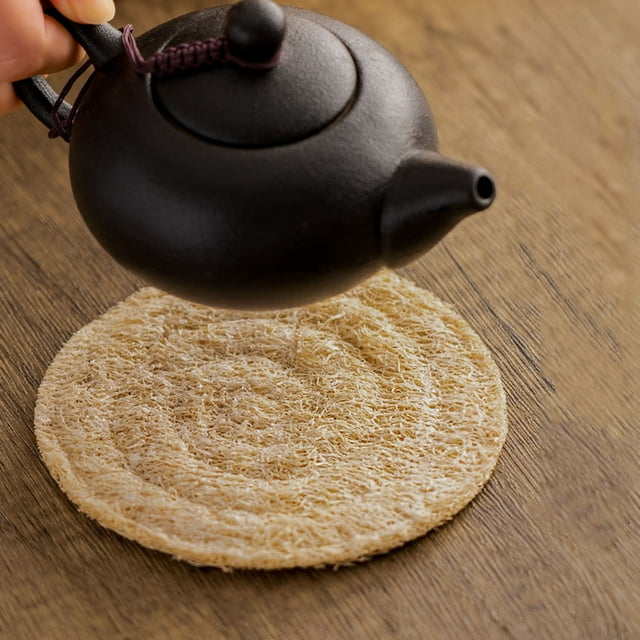 Loofah Tea Table Accessories Insulating Gongfu Mat For Japanese Sets And Purple Clay Pot Base