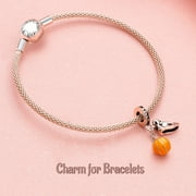 ROSIANNA 925 Sterling Silver Charm for Bracelets Basketball & Shoes Charms Women Bracelet Charm