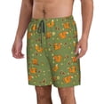 thumbnail image 2 of Sikiie Squirrel And Nuts Print Men's Beach Shorts, High Elastic Quick-drying Shorts - with Drawstring and Slip Pockets, Suitable for Beach, Sports, Vacation-Small, 2 of 6