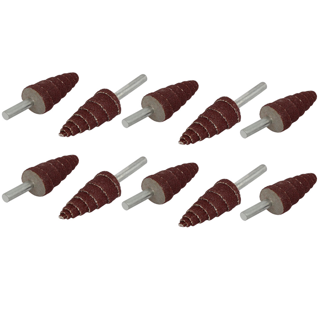 6mm Shank 20mm Dia Tapered Head Emery Cloth Mandrel Mounted Grinding