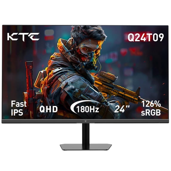 Restored KTC Q24T09 24" Gaming Monitor 180Hz 144hz Monitor QHD(2560x1440p) l Up to 1MS | Fast IPS Monitor |122% SRGB | 2X DP & 2X HDM|100×100mm VESA Compatible