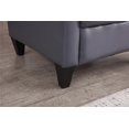 thumbnail image 2 of Nathaniel Home David Gray PU accent chair with solid wood legs and frames, 2 of 5