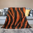 thumbnail image 2 of Orinice Zebra Print Fabric Abstract Warm Lightweight Blanket Soft Fleece Blankets for All Seasons, Living Rooms Sofa Decor Cow Gifts, Long-Lasting Blanket 60x80in, 2 of 6